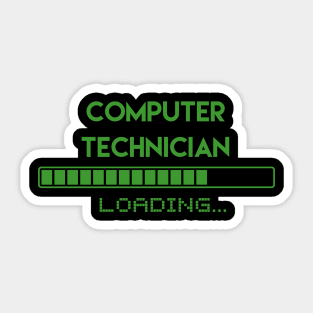 Computer Technician Loading Sticker